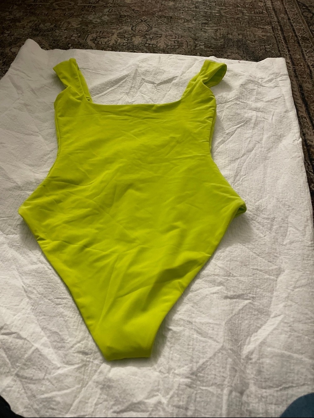 Mara Hoffman Neon Lime One-Piece Swimsuit